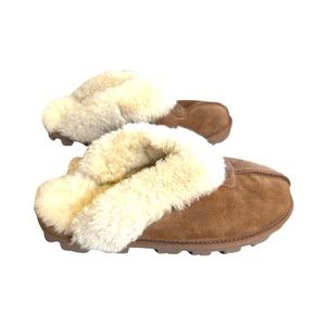 UGG conquette 1897 woman’s shearling lined mules loafers size 9